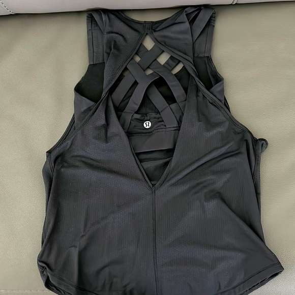 lululemon athletica Tops - Lululemon strappy tank black size 2 light weight tank. NWOT